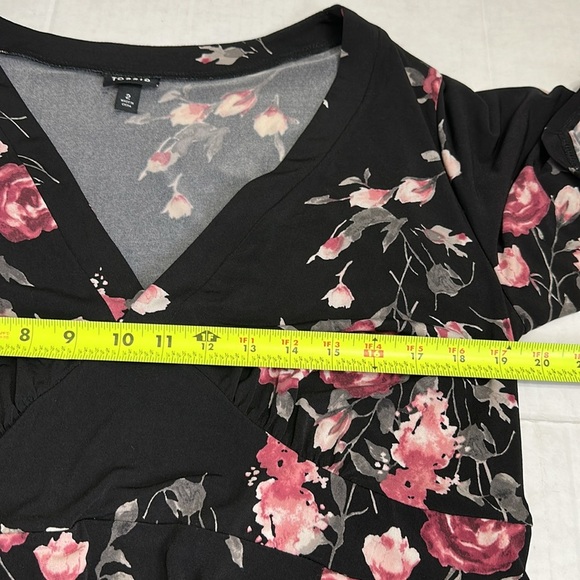 Torrid Black Floral Jersey Knit Skater Dress Womens Plus Size 2X Fit Flare Party - Picture 7 of 13